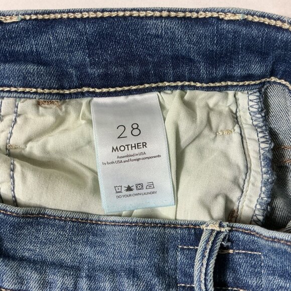 Mother The Hustler Ankle Fray Healing Jar Jeans 28 - Picture 6 of 8